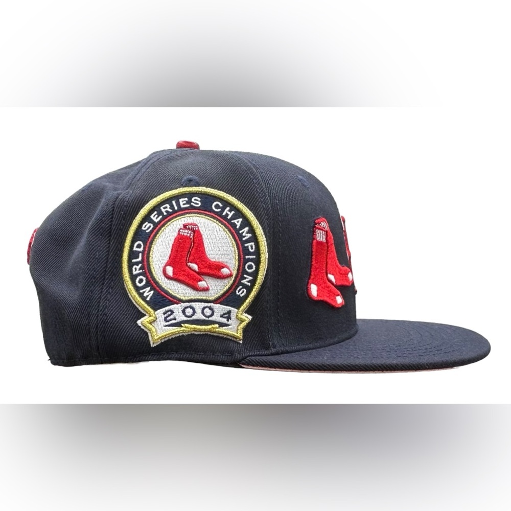 NEW Boston Red Sox PRO STANDARD SnapBack Hat 2004 World Series Champs Pink UV - Picture 4 of 11